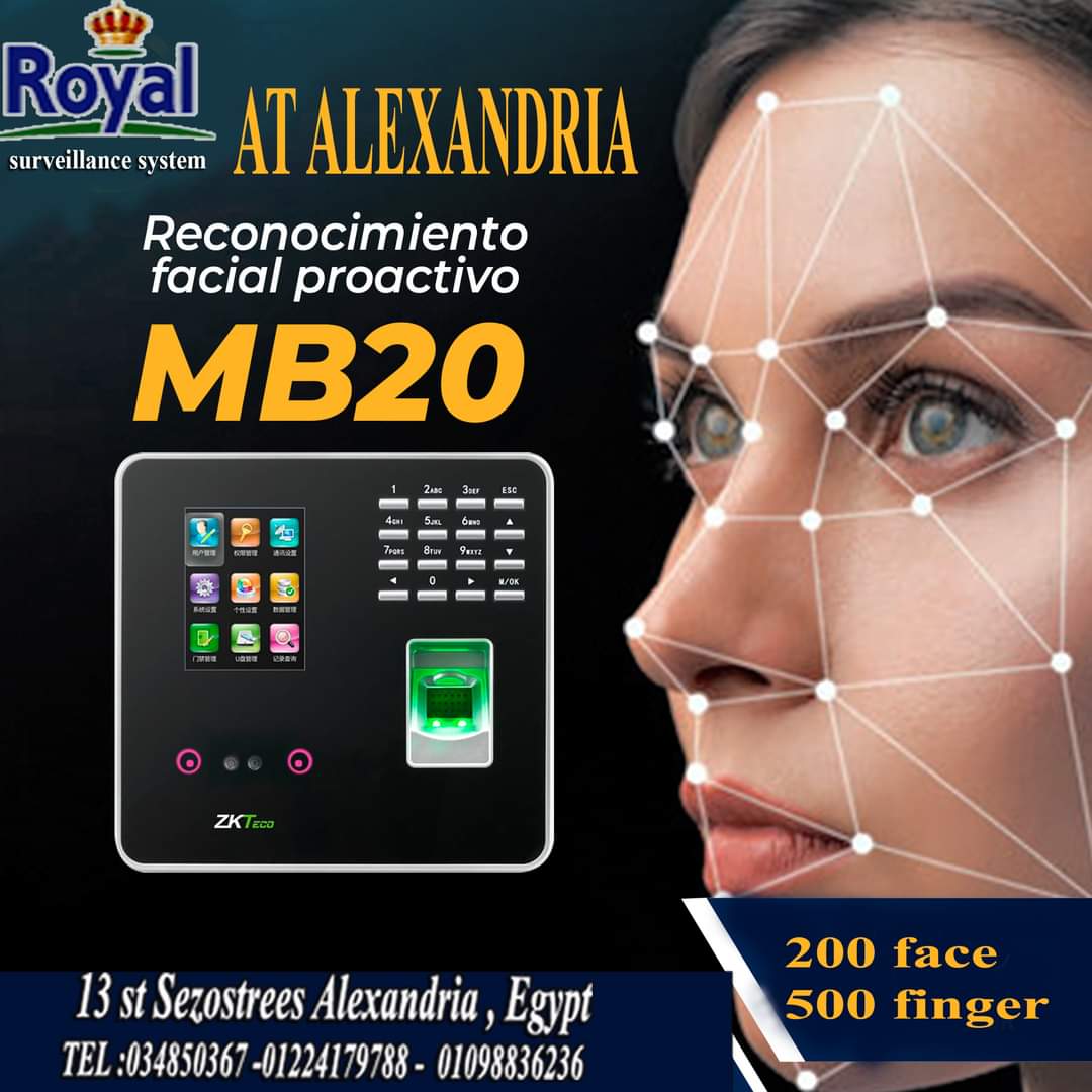 اجهزة حضور و انصراف بصمة وجه و اصبع في اسكندرية ZKTECO MB20 206902671